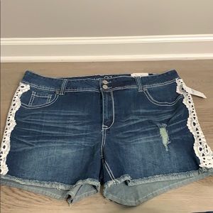 Plus high waist shorts